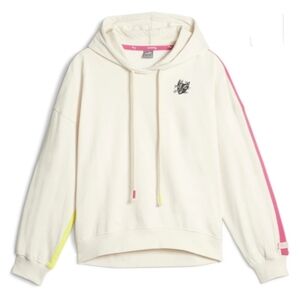 Puma x Lemlem ghost pepper Oversized Fleece Pullover Hoodie size small new‎